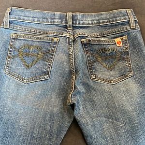 Juicy Couture Heart Pocket Jeans, Sz 28, PERFECT CONDITION!